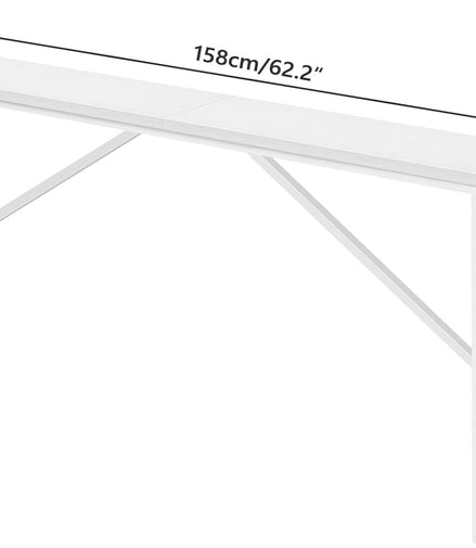 White Console Table, 62.2"