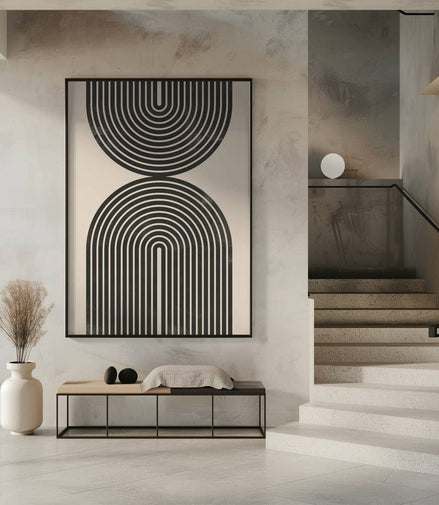 "Black Arch Line Art" Wall Art