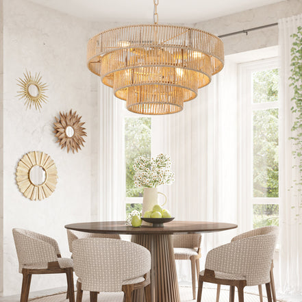 Bohemian style Woven Pendant Light 19.7 Inch
