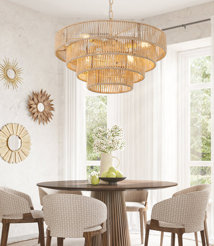 Bohemian style Woven Pendant Light 19.7 Inch