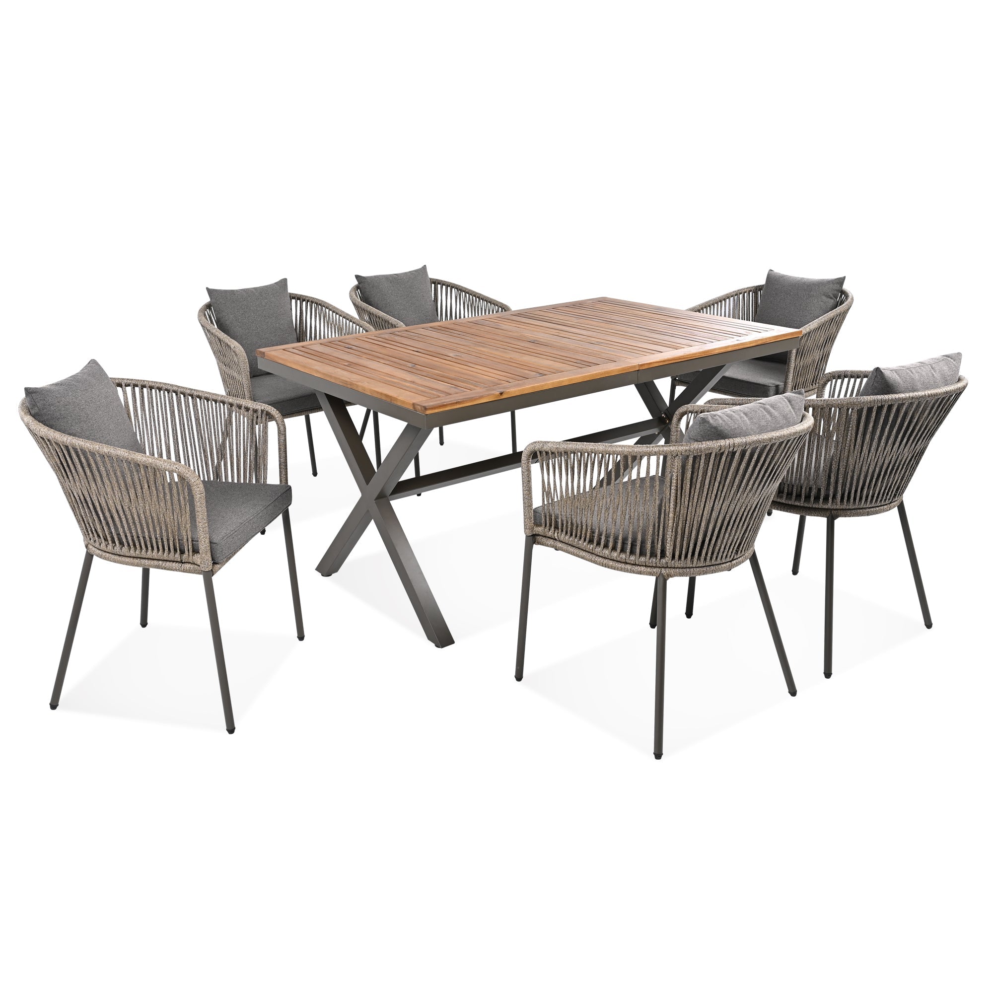 7 Pieces Patio Dining Set, All-Weather Outdoor Furniture Set