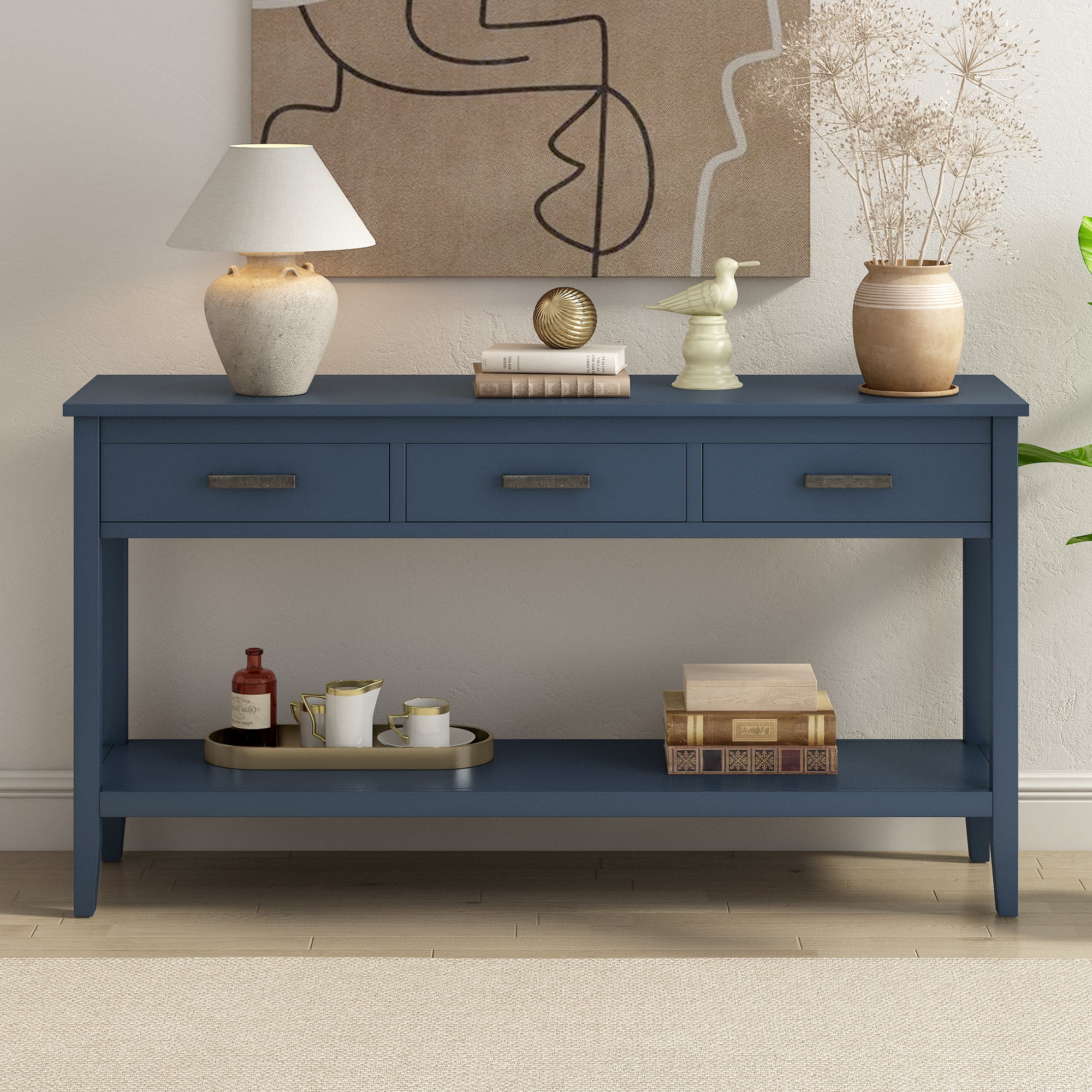Contemporary 3-Drawer Console Table
