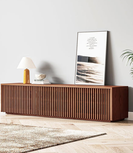 Mid Century Modern TV Stand, Solid Wood Media Console for 65 Inch TV