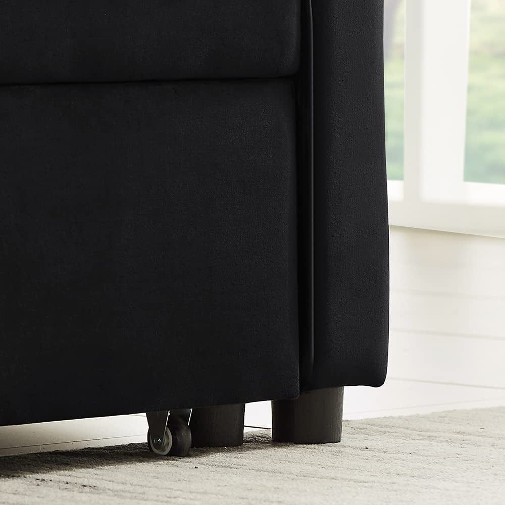 Velvet Sofa Bed with Adjustable Pull Out