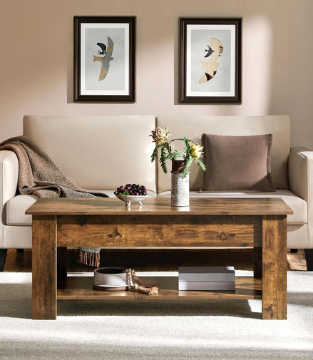 47.5-inch Lift Top Coffee Table with Hidden Compartment