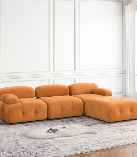 Modular Sectional Sofa, Button Tufted Designed