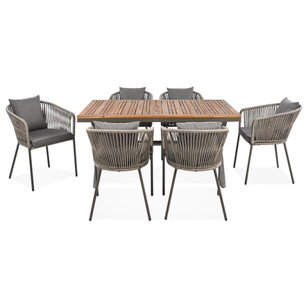 7 Pieces Patio Dining Set, All-Weather Outdoor Furniture Set