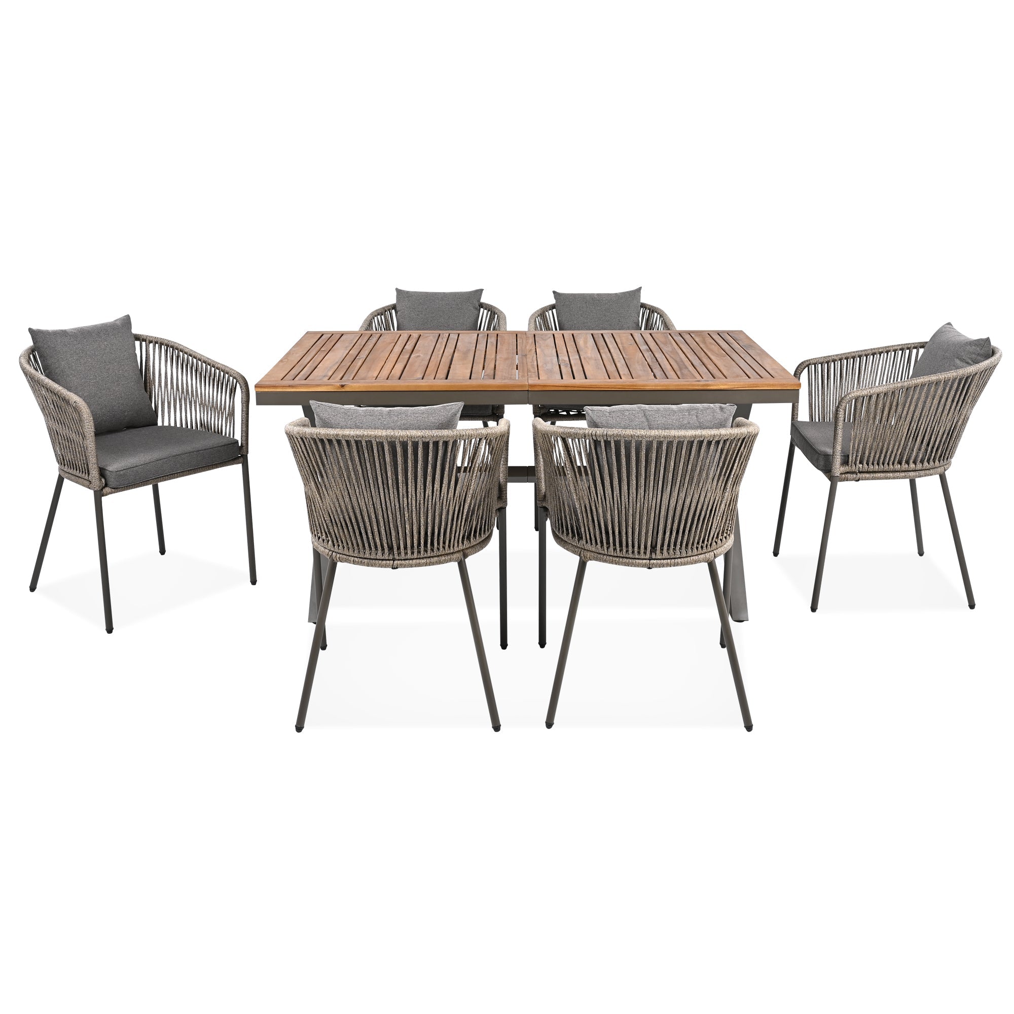 7 Pieces Patio Dining Set, All-Weather Outdoor Furniture Set
