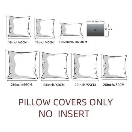 Fancy Homi 4 Packs Neutral Decorative Throw Pillow Covers 18x18 Inch for Living Room Couch Bed Sofa, Rustic Farmhouse Boho Home Decor, Soft Plush Striped Corduroy Square Cushion Case 45x45 cm