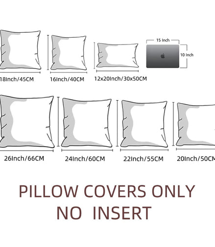 Fancy Homi 4 Packs Neutral Decorative Throw Pillow Covers 18x18 Inch for Living Room Couch Bed Sofa, Rustic Farmhouse Boho Home Decor, Soft Plush Striped Corduroy Square Cushion Case 45x45 cm