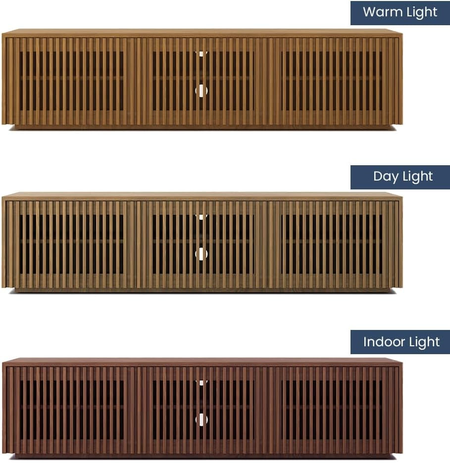 Mid Century Modern TV Stand, Solid Wood Media Console for 65 Inch TV
