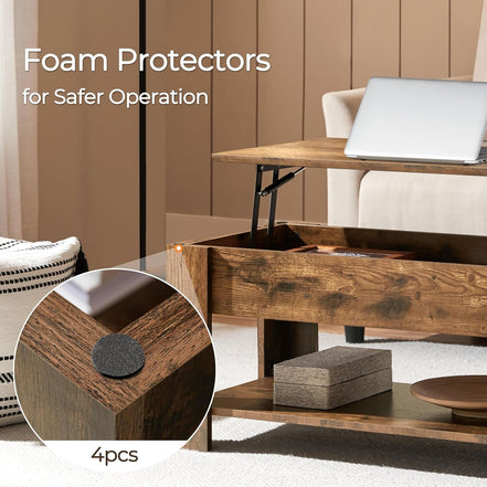 47.5-inch Lift Top Coffee Table with Hidden Compartment