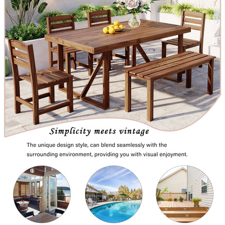 Acacia Wood Outdoor Table Set