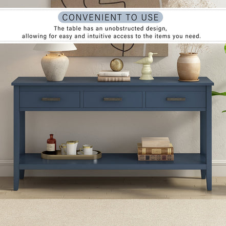Contemporary 3-Drawer Console Table
