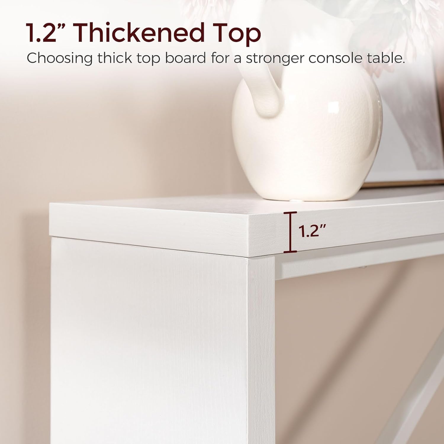 White Console Table, 62.2