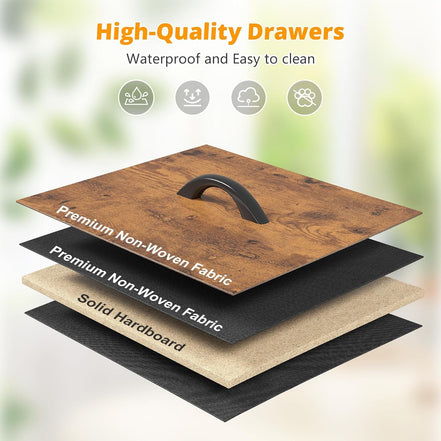 Bedroom Dresser with LED Lights (12 Drawers)