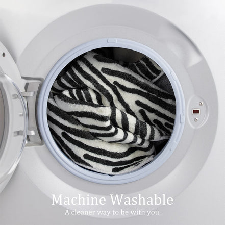 YIHOUSE 5×8 Ft Area Rugs, Abstract Washable Rug, Modern Black and White Rug for Bedroom Living Room Dining Room Office Playroom Nursery, Nonslip Throw Non-Shedding Thin Contemporary Striped Rugs