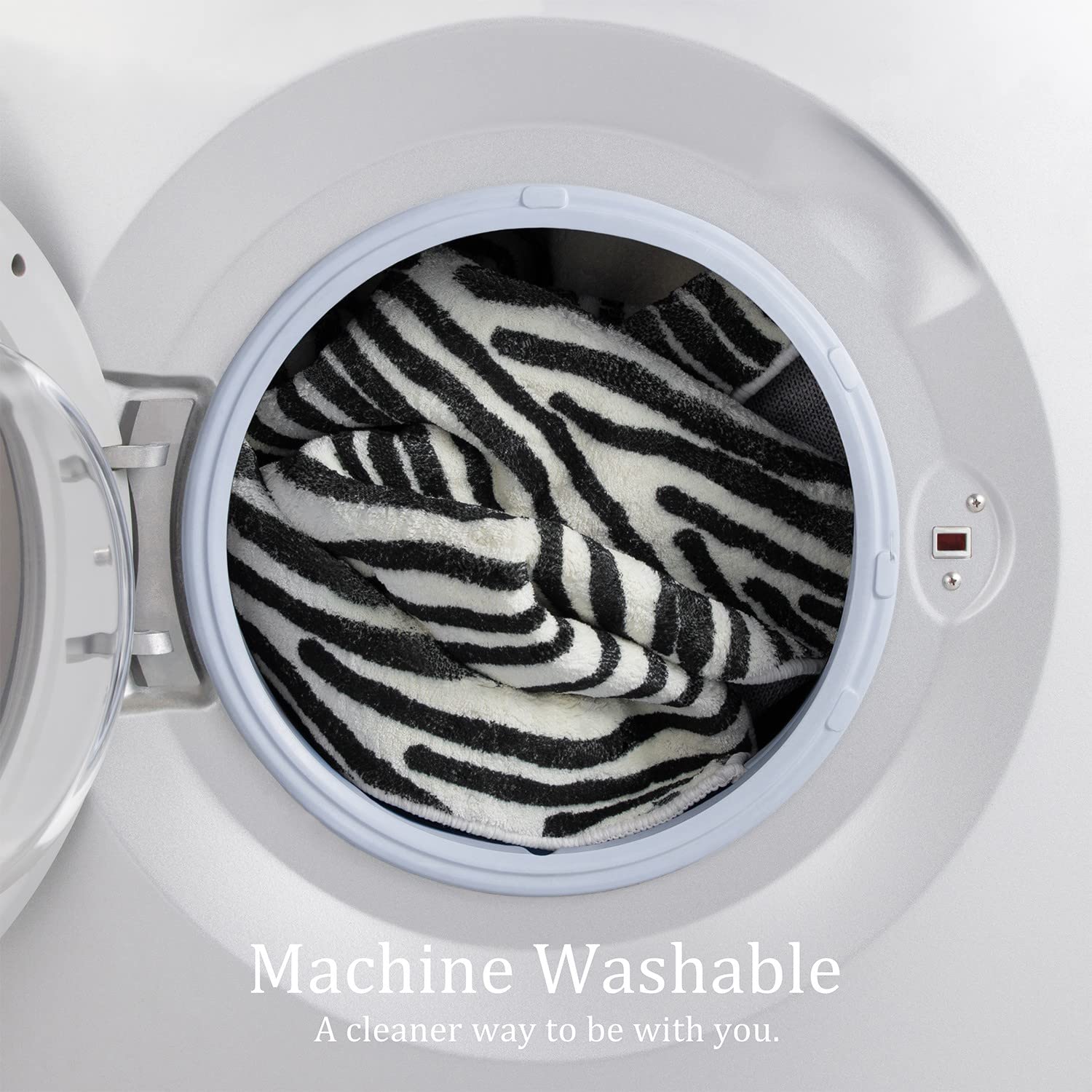 YIHOUSE 5×8 Ft Area Rugs, Abstract Washable Rug, Modern Black and White Rug for Bedroom Living Room Dining Room Office Playroom Nursery, Nonslip Throw Non-Shedding Thin Contemporary Striped Rugs