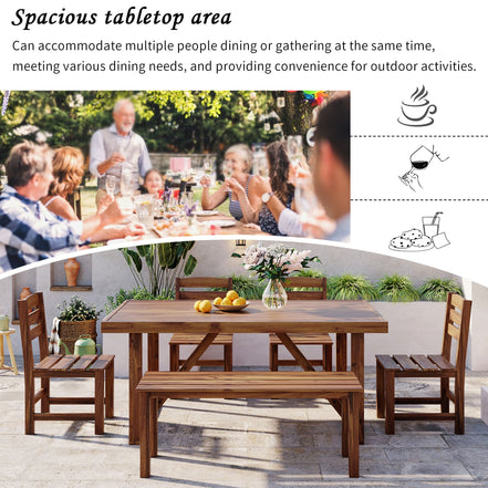 Acacia Wood Outdoor Table Set