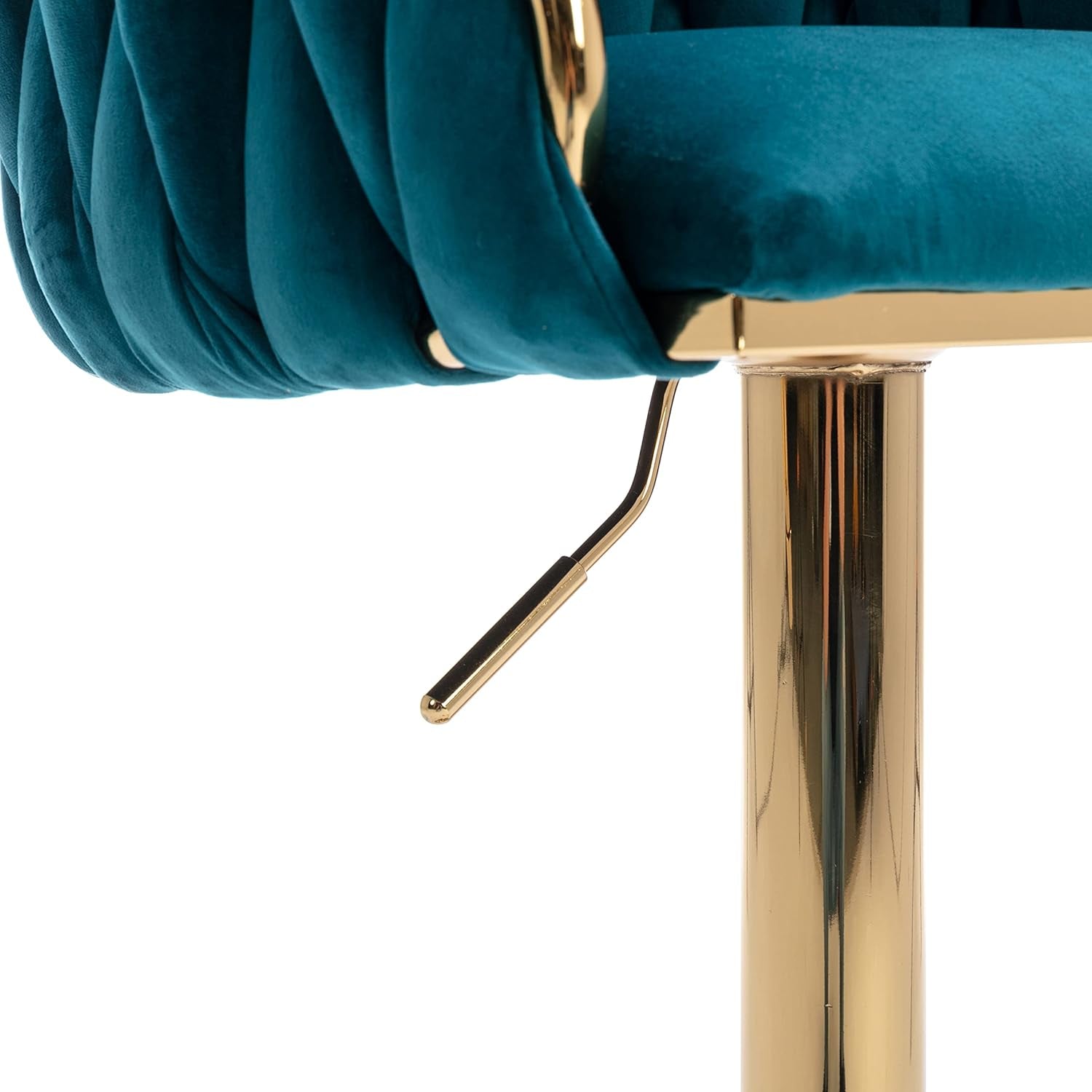 Modern Swivel Bar Stools Set of 2, Velvet Adjustable Height Barstool