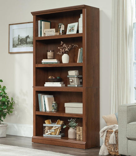 Oiled Oak 5 Shelf Bookshelf