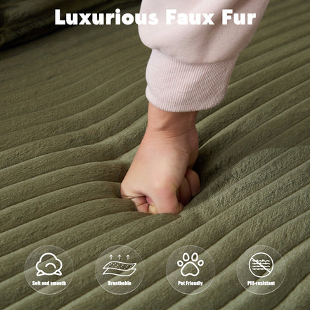 Olive L-Shaped Compression Sofa