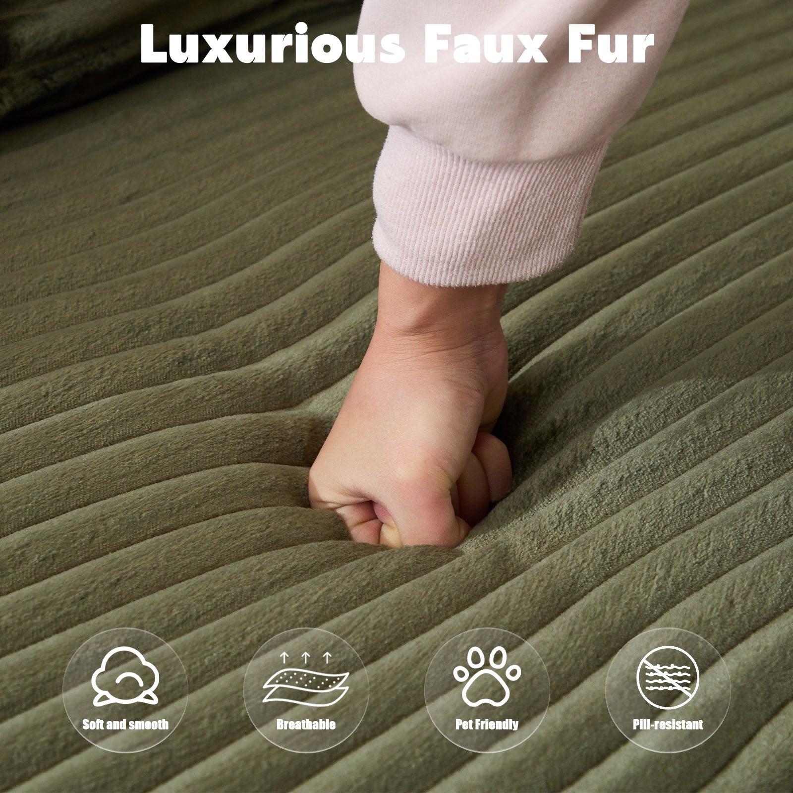 Olive L-Shaped Compression Sofa