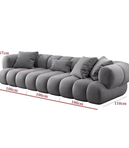 ATUNUS American Large Velvet Home Furniture Nordic Modern L Shape Corner Living Room Modular Sectional Sofa Couch Set