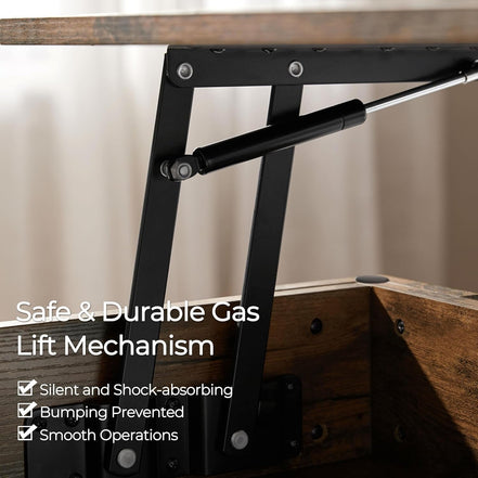 47.5-inch Lift Top Coffee Table with Hidden Compartment