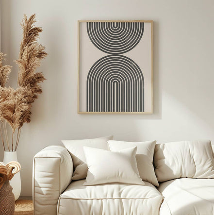 "Black Arch Line Art" Wall Art