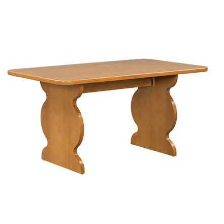 6-Piece Dining Set, Mid-Century Modern Table Set for 6