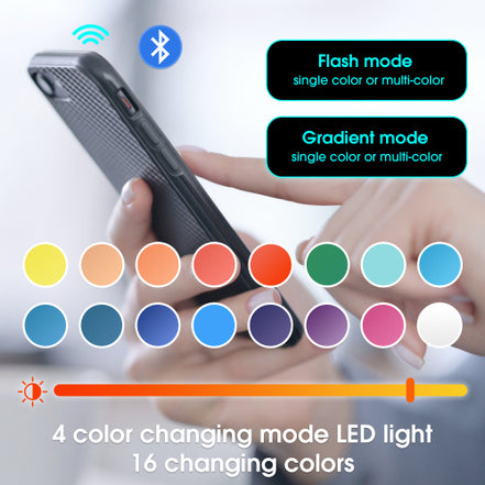 Coffee Table, High-Gloss White, Side Table, Coffee Table With Glass And LED Effect, With Glass Top