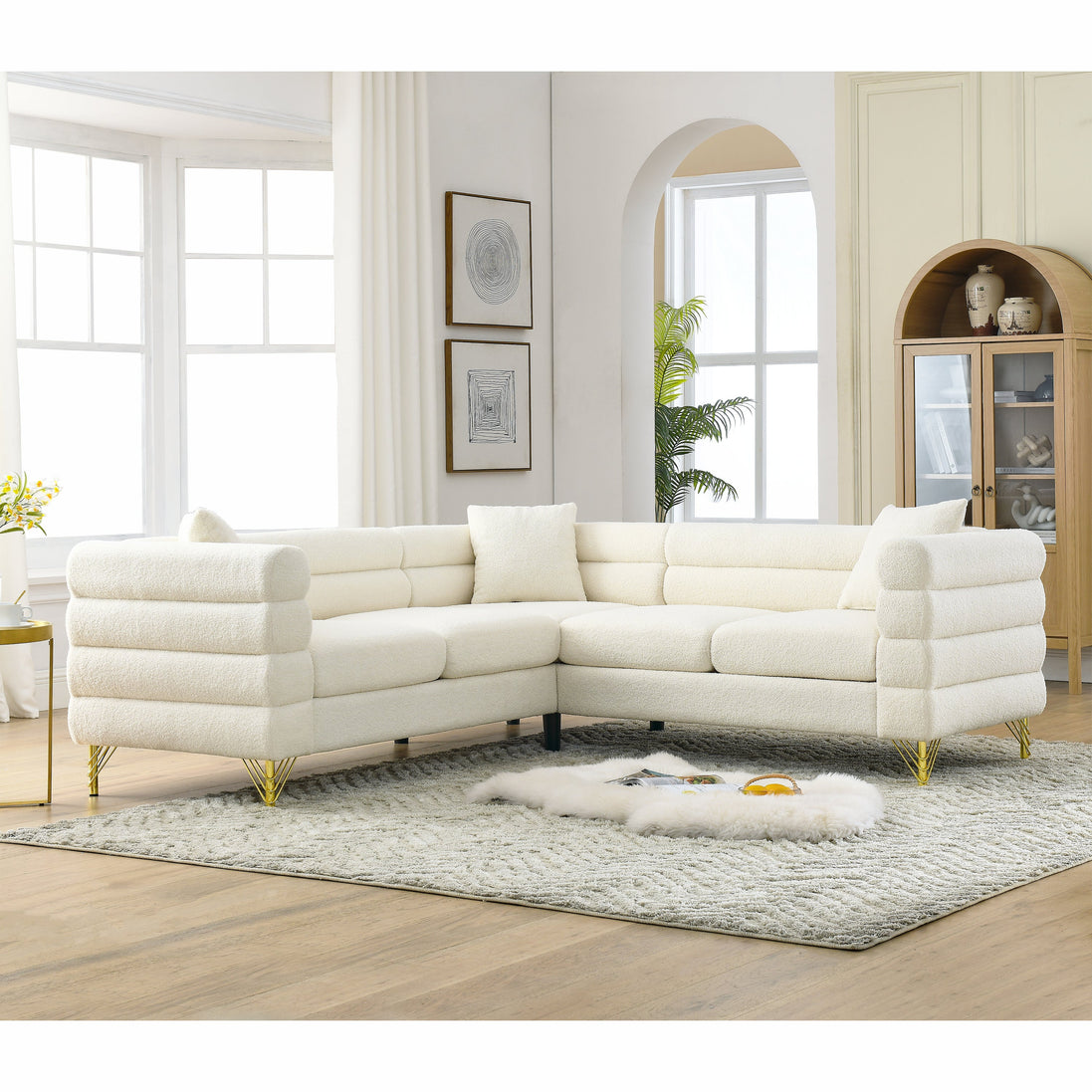 81.5-Inch Corner Sofa Covers, L-Shaped Sectional Couch