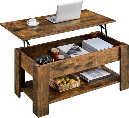 47.5-inch Lift Top Coffee Table with Hidden Compartment
