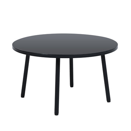 Patio Half- Moon Curved Outdoor Furniture Sofa Set with Coffee Table,