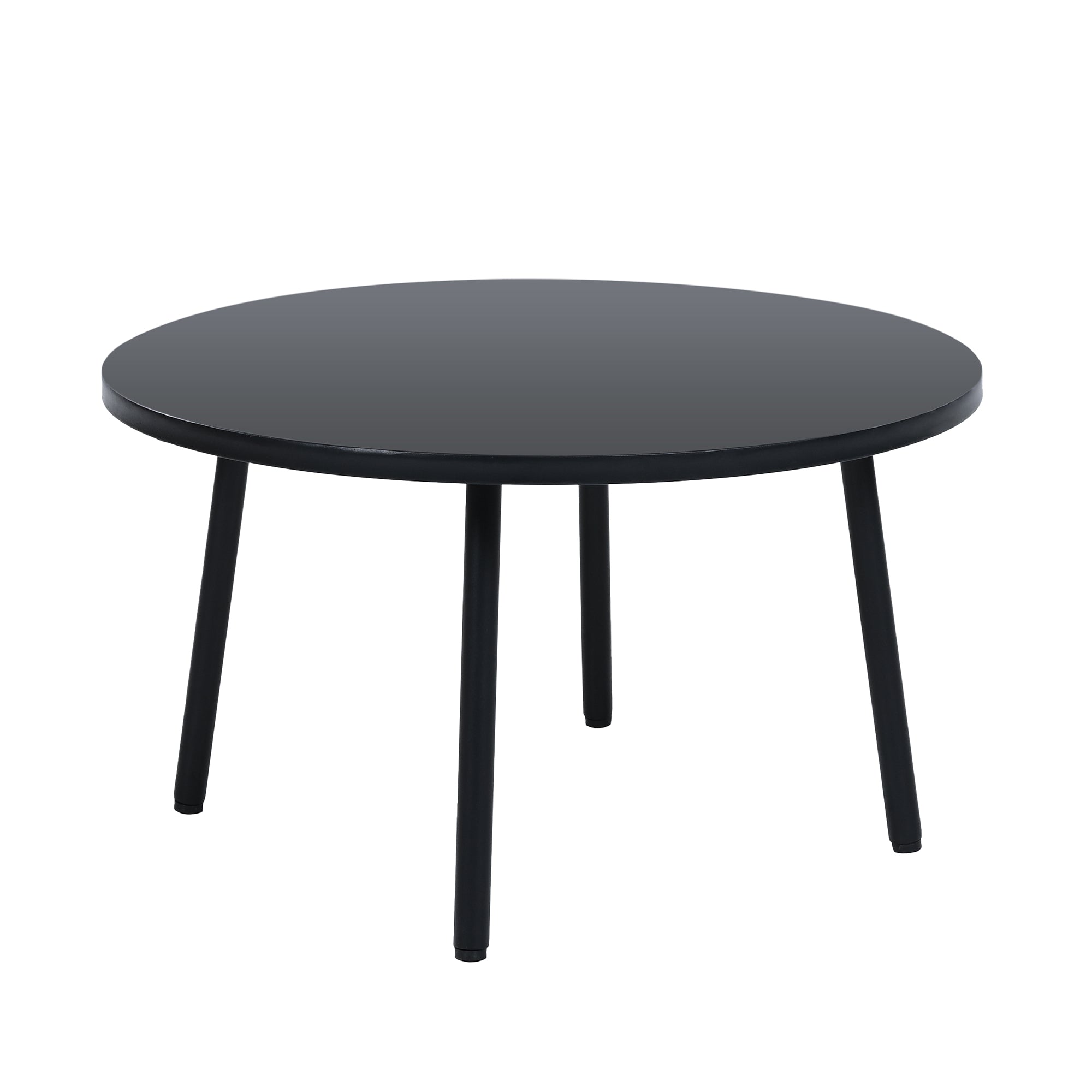 Patio Half- Moon Curved Outdoor Furniture Sofa Set with Coffee Table,