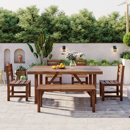 Acacia Wood Outdoor Table Set