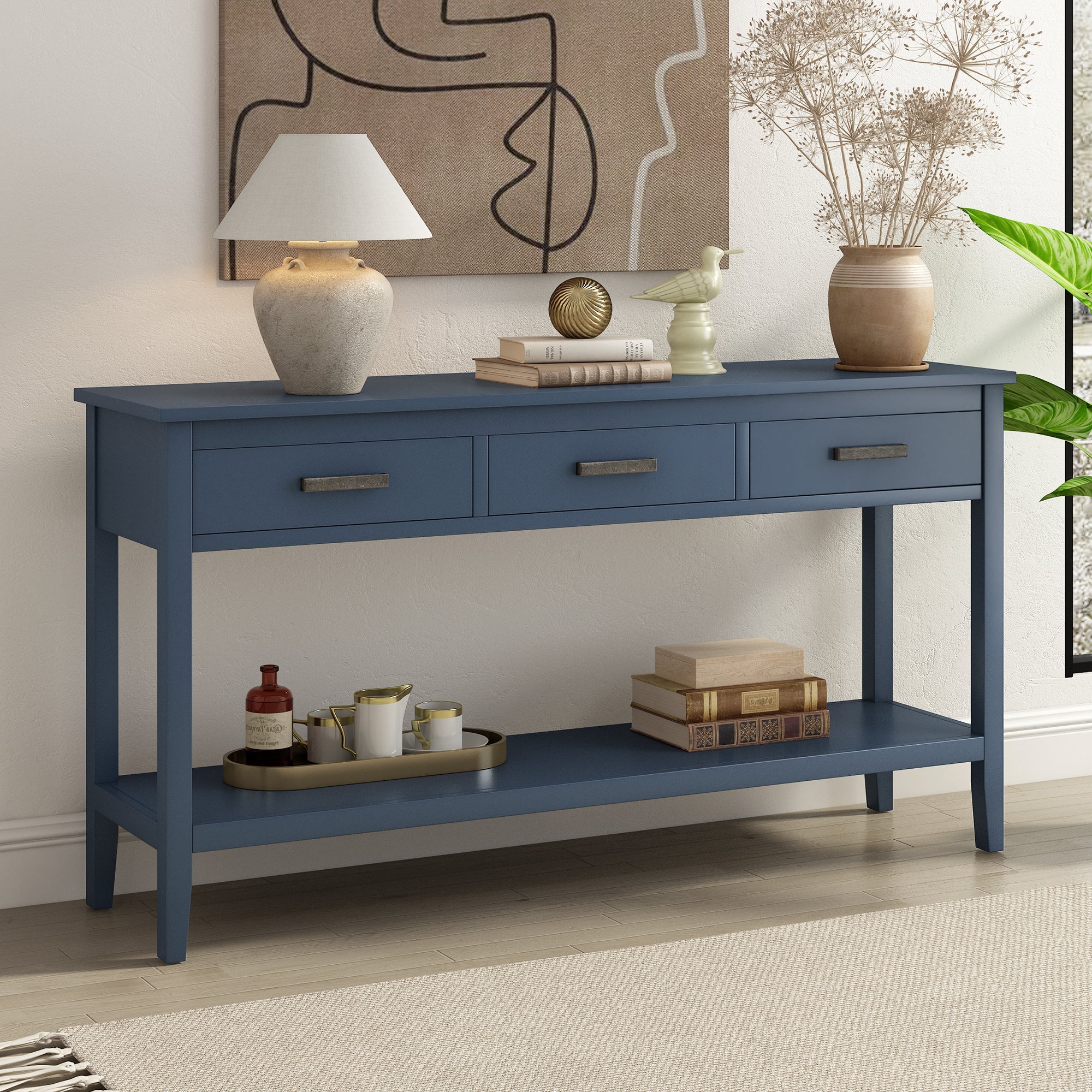 Contemporary 3-Drawer Console Table