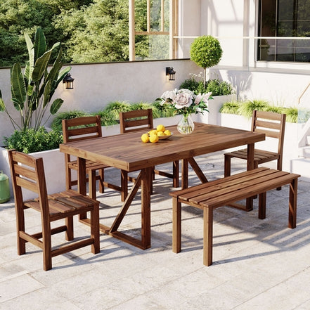 Acacia Wood Outdoor Table Set