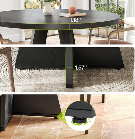 Round Dining Table for 4-6 People