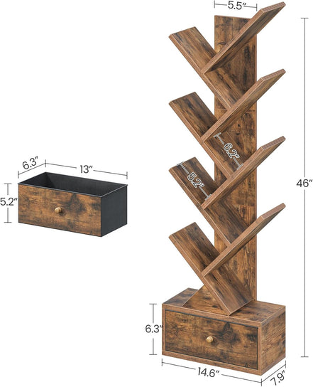 9 Tier Tree | Floor Standing Bookshelf