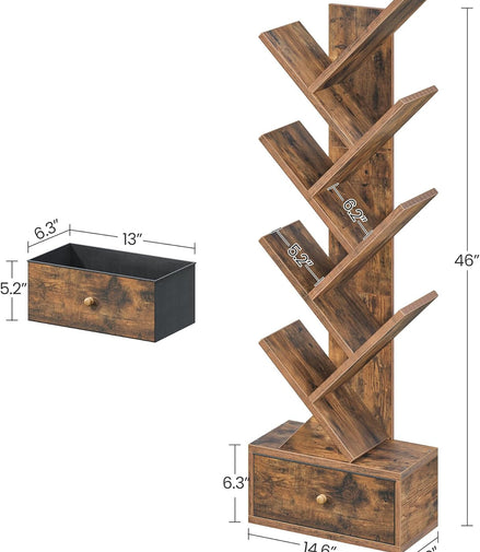9 Tier Tree | Floor Standing Bookshelf