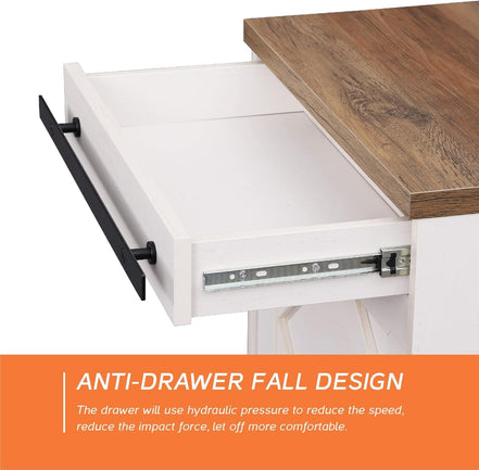 98.4" Wide TV Stand for Tvs up to 110",Faux Bark Finish Wood