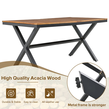 7 Pieces Patio Dining Set, All-Weather Outdoor Furniture Set