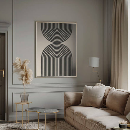 "Black Arch Line Art" Wall Art