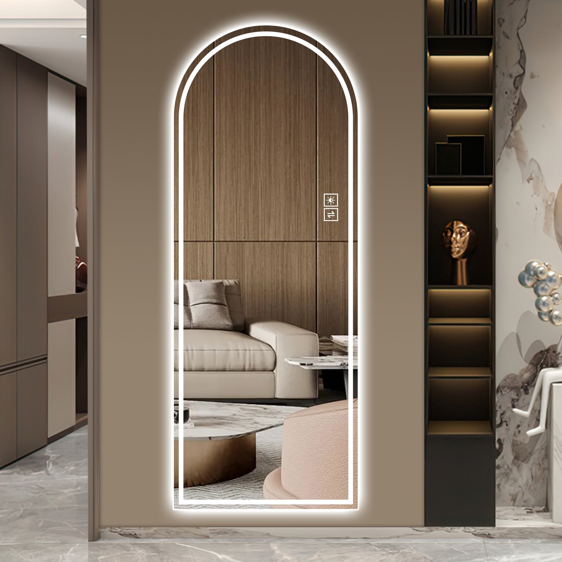 Arch Design LED Full Length Mirror 65