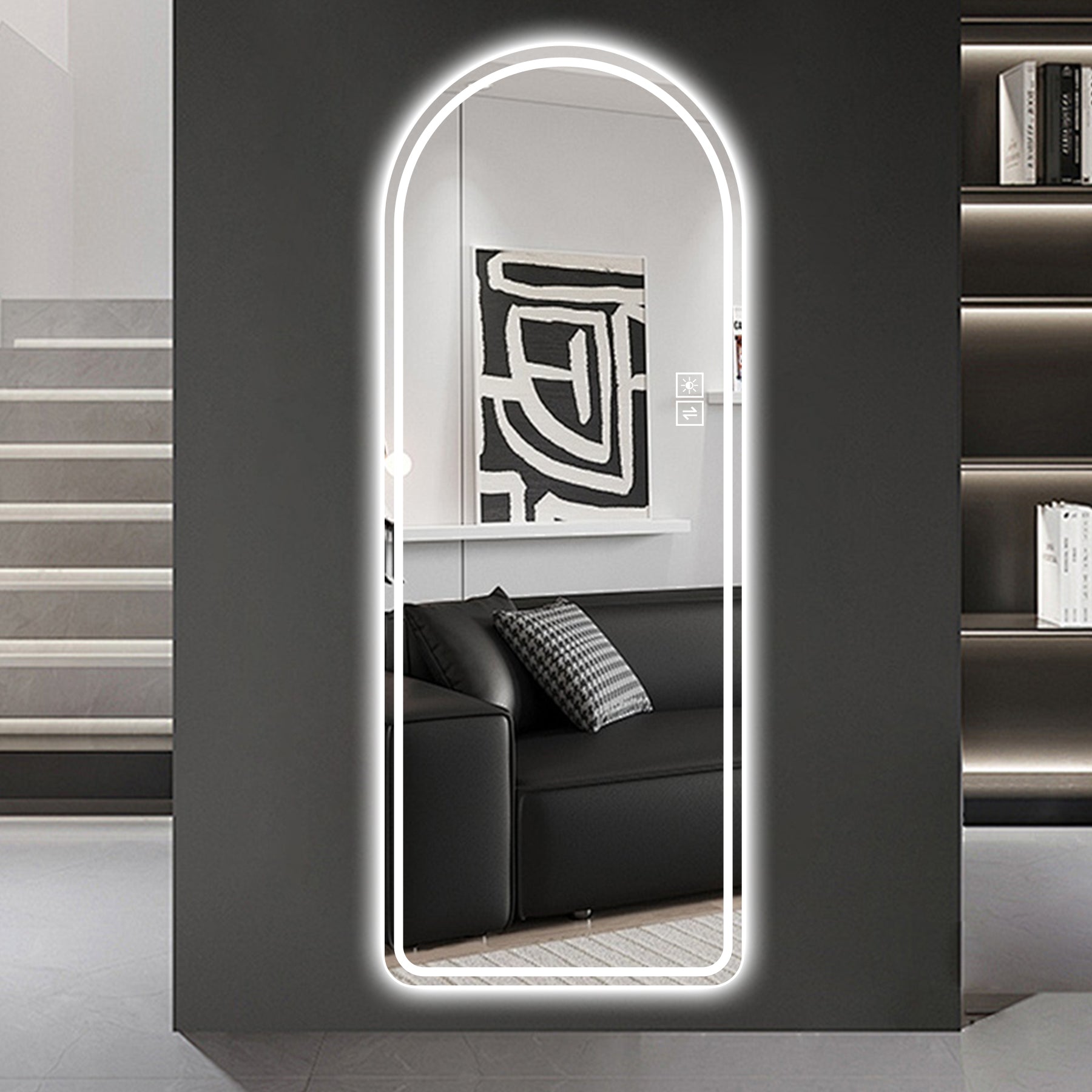 Arch Design LED Full Length Mirror 65