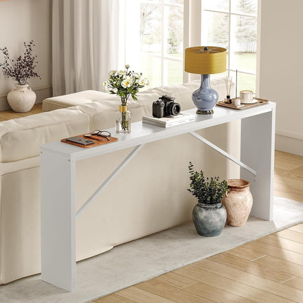 White Console Table, 62.2"